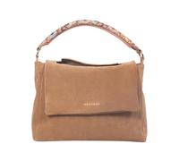 Orciani - Borsa Sveva Peach Flowers Midi a spalla in suede - Bags - Mujer - Marrón - ONE SIZE -