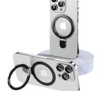 Orco Soporte magnético de anillo para teléfono MagSafe, rotación de 360°, soporte magnético de dos caras compatible con iPhone 17, 16, 15, 14, 13, 12 Pro Max, compatible con accesorios MagSafe (negro)