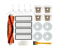 ORCOW Compatible con Xiaomi Robot Vacuum X10+ X10 Plus B101GL Repuestos Accesorios Cepillo Lateral Principal Filtro Hepa Bolsa for el Polvo Rag Mop Stand Dust Box (Color : Set S)