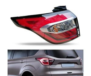 ORCOW Piloto Posterior para Ford Kuga 2017 2018 2019, Freno/Niebla/señal de Giro/Luz Trasera Lente y Vivienda Izquierda Derecha, Acrílico Transparente Rojo,Right-Outer-1pc