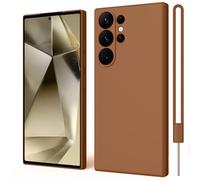 ORDA Funda compatible con Samsung Galaxy S24 Ultra 5G, funda mate ultra fina de silicona suave, funda protectora de cámara TPU para Samsung Galaxy S24 Ultra Antiarañazos, color marrón
