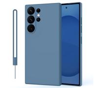 ORDA Funda de silicona para Samsung Galaxy S25 Ultra, protección de cámara y protector de pantalla, funda para Samsung Galaxy S25 Ultra resistente a los golpes, color azul oscuro