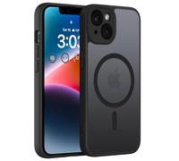 ORDA Funda magnética para iPhone 14 Plus de 6,7 pulgadas Compatible con MagSafe, parte trasera mate translúcida Fina protección para la cámara Resistente a golpes Funda para iPhone 14 Plus (Negro)