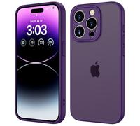 ORDA Funda para iPhone 14 Pro Max de 6,7 pulgadas, protección completa de la cámara, resistente a los golpes, resistente a los arañazos, parte trasera translúcida, antihuellas mate, funda para iPhone