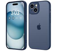 ORDA Funda para iPhone 15 Plus de 6,7 pulgadas, protección completa de la cámara, resistente a los golpes, resistente a los arañazos, parte trasera translúcida, antihuellas mate para iPhone 15 Plus