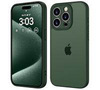 ORDA Funda para iPhone 15 Pro Max de 6,7 pulgadas, protección completa de la cámara, resistente a los golpes, resistente a los arañazos, parte trasera translúcida, antihuellas mate para iPhone 15 Pro