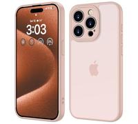ORDA Funda para iPhone 15 Pro Max de 6,7 pulgadas, protección completa de la cámara, resistente a los golpes, resistente a los arañazos, parte trasera translúcida, antihuellas mate para iPhone 15 Pro