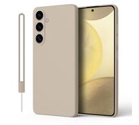 ORDA para Samsung Galaxy S24 FE funda de silicona, con protección para la cámara y la pantalla, funda protectora, ultra delgada, mate, suave con cordón, para Samsung S24 FE, color caqui