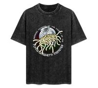 Ordained Minister Church of The Flying Spaghetti Monster FSM Black T-Shirt Printed tee Graphic Top For Men Unisex Shirt XL