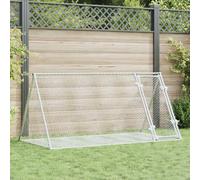 Ordellia Conejera plateada de acero galvanizado, 200 x 105 x 91 cm, jaula para conejos, cobayas, hámster, exterior con puerta y cerradura