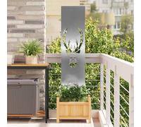 Ordellia Lona de privacidad para jardín, 32 x 140 cm, acero inoxidable mate, con incrustaciones decorativas resistentes a la intemperie, para terraza y jardín, diseño moderno de pared con privacidad