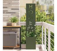 Ordellia Lona de privacidad para jardín, color verde oliva, de acero laminado en frío, superficie mate, 32 x 32 x 150 cm, marquetería decorativa para patio, jardín y elegante privacidad al aire libre