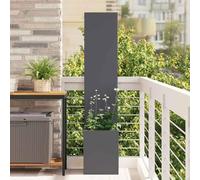 Ordellia Lona de privacidad para jardín en antracita, acero laminado en frío, superficie mate, 32 x 32 x 150 cm, con marquetería decorativa, para patio y jardín, privacidad estable