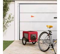 Ordellia Remolque de bicicleta para perros amarillo y negro de tela Oxford y hierro con techo de PVC, carga de carga, ventana de red, reflectores, bandera, para perro, gato, mascota, plegable