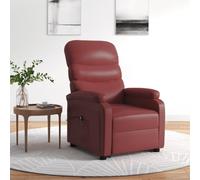 Ordellia Sillón de piel sintética con función de elevación eléctrica, reclinable manual y bolsillo lateral, ideal para salón, dormitorio y personas mayores