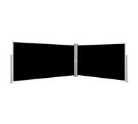 Ordellia Toldo lateral extensible negro 160 × 600 cm, poliéster resistente a los rayos UV, protección visual con función de enrollado automático, protección solar resistente a la intemperie para