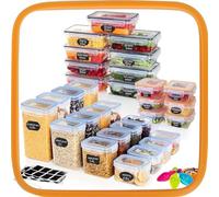 Ordeluxe 31 Recipientes Herméticos para Cocina, Perfectos para Almacenar Alimentos, Incluidos Espaguetis de 25 cm