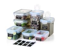 Ordeluxe 8 recipientes herméticos para alimentos, caja hermética para alimentos, caja de plástico para cocina, conservación de alimentos para harina, cereales