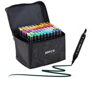 Ordeluxe 80/120/168 colores: Rotuladores permanentes de graffiti con doble punta, juego multicolor para niños, adultos, artistas, pintura, colorear y bocetos. (80 colores)