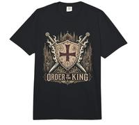 Orden del Rey Caballero Cruzado Medieval Comfort Colors Adult Heavyweight T-Shirt