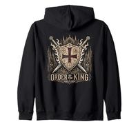 Orden del Rey Caballero Cruzado Medieval Sudadera con Capucha