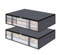 Ordena el espacio de tu armario con este práctico juego de dos organizadores debajo de la cama (gris)