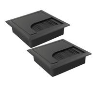 Ordena tu espacio de trabajo con estas 2 soluciones de cubierta de agujeros de alambre de escritorio ABS, para oficinas (80 x 80 mm, plateado)