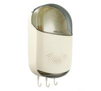 Ordena tu jaula de almacenamiento de utensilios de pared con tapa protectora (blanco)