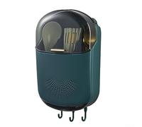 Ordena tu jaula de almacenamiento de utensilios de pared con tapa protectora (verde)