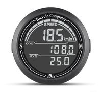 Ordenador de ciclismo impermeable con pantalla grande luminosa para bicicletas de montaña y carretera, velocímetro de alta precisión con sensor magnético y larga vida útil, funda de silicona negra