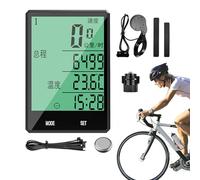 Ordenador de ciclismo, velocímetro inalámbrico digital, pantalla LCD de 2.8 pulgadas, retroiluminación, para manillar de conducción nocturna, ciclistas principiantes