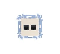 Ordenador Doble Enchufe 2xRJ45 Cat.5e Simon 10 C52.01/41