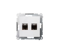 Ordenador doble enchufe 2xRJ45 cat.6 Simon 54 D62E.01/11