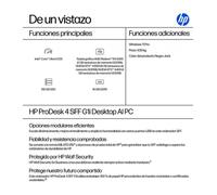 HP - ProDesk 4 SFF G1i AI PC Intel Core Ultra 5 235 16 GB DDR5-SDRAM 512 GB SSD Windows 11 Pro Negro