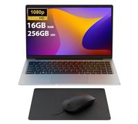 Ordenador Portatil 14 Pulgadas, 16GB RAM 256GB SSD TF Expansión, PC Portátil Celeron N4120 Up to 2.6Ghz, 5G/2.4GHz WiFi, 1920x1080 IPS FHD/BT/USB 3.0/DHMI, Win11 Mini Portatil con Ratón, Alfombrilla