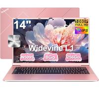 Ordenador Portátil 14 Pulgadas Celeron N5095 hasta 2,9 GHz Win11 8GB RAM 256GB SSD Expansión 1TB 5G WiFi 1920x1080 FHD BT4.2 HDMl USB 3.0 Portatil Pc con Mouse Cargador Teclado QWERTY Inglés - Oro