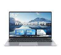 Ordenador portátil, 15.6 pulgadas Lap Top PC 2026, Win 11 Pro, 8 GB RAM 512 GB SSD, procesador N4000, pantalla FHD 1920 x 1080P, WIFI5, BT4.2, delgada y ligera, batería de 5000 mAh, HDMI, para estudio