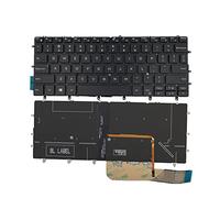 Ordenador portátil de repuesto US Layout con teclado retroiluminado para Dell XPS 13 9370 9380 9370 9380 Negro