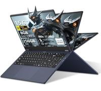 Ordenador portátil, portátil de 15.6 pulgadas con Core M3-8100Y 8GB RAM 256GB SSD, gráficos UHD, portátil 2 en 1, pantalla táctil de yoga de 360° FHD 1920 x 1080, tipo C, HDMI, WiFi 5, BT 5.0 para