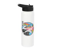 Ordenador Ramen Noodles Great Wave Kawaii Retro Rainbow Anime Stainless Steel Insulated Water Bottle