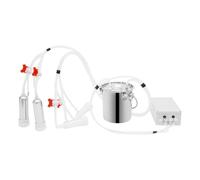 Ordeñadora eléctrica de 3 litros de acero inoxidable para ordeñar cabras 35-45 kPa con cubo de leche de acero inoxidable y cepillo de leche para vacas y cabras