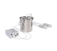 Ordeñadora Eléctrica, Ordeñadora de Vacío Recargable Portátil de 7L con Succión Ajustable Taza de Leche de Silicona Cubo de Acero Inoxidable Batería de Litio 5200mAh para Vaca