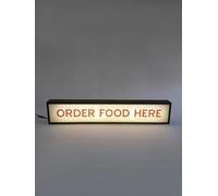 Ordene Comida Aquí RGB led neon caja de luz con control remoto montable en la pared señal de advertencia luces iluminadas señal para cine decoración de la pared del hogar alimentado por USB