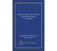 Order of Service for The New Year and the Day of Atonement