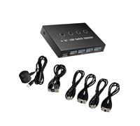 ordinarYone Conmutador USB 3.0 de 4 puertos, 4 puertos para compartir computadora, para impresora y dispositivos, transferencia de datos de alta velocidad