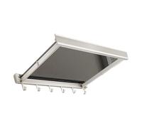 ordinarYone Estante de baño plegable con longitud ajustable para almacenamiento de ropa y toallas, marco de aleación de aluminio