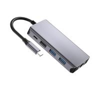 ordinarYone Hub USB C portátil HDTV 8K a 30Hz 4K a 144Hz Salida USB 3.0 USB 2.0 Gigabit Ethernet PD100W Tarjeta de carga para computadora portátil