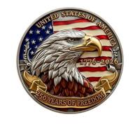 ordinarYone Medallas conmemorativas para el 250 aniversario de la independencia de Estados Unidos con símbolos para coleccionistas y entusiastas de la historia