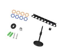 ordinarYone Soporte de pared para micrófono de metal y bandeja de almacenamiento con soporte de escritorio para estudios profesionales