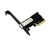 ordinarYone Tarjeta de trabajo PCIe X 4 10G SFP+ de red de fibra con un solo puerto industrial 10G Ethernet Link para servidores, estaciones de trabajo y almacenamiento